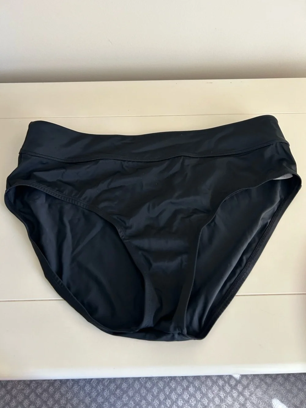 New Susan Graver Soleil Tiered Tankini with Skirt & Brief Black size 14